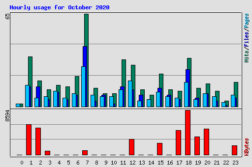 Hourly usage for October 2020